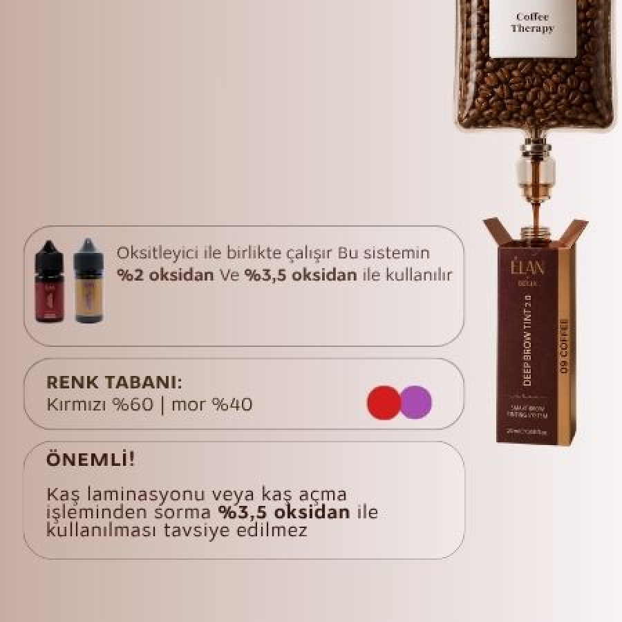 Kaş boyası "Deep Brow Tint 2.0" 09 COFFEE koyu kahverengi (20 ml)