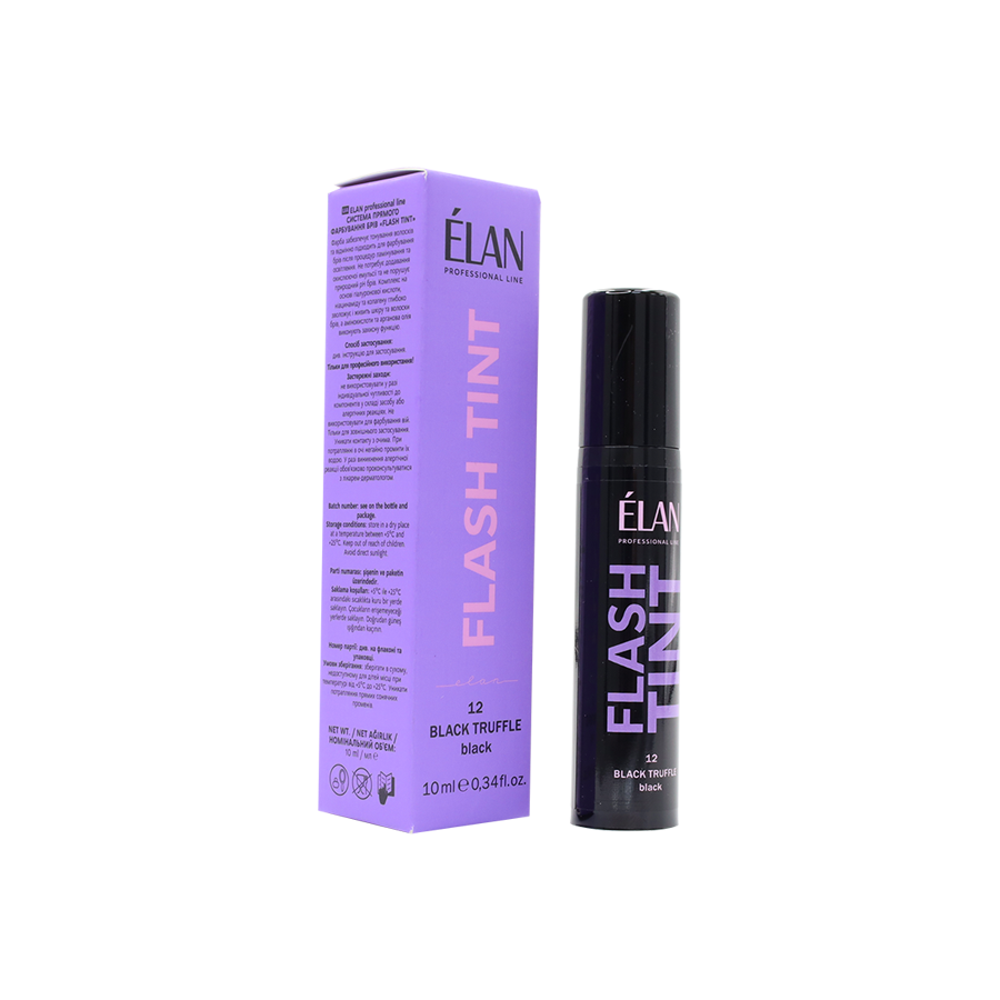 Oksidansız kaş boyama sistemi «Flash Tint» 12 Black Truffle