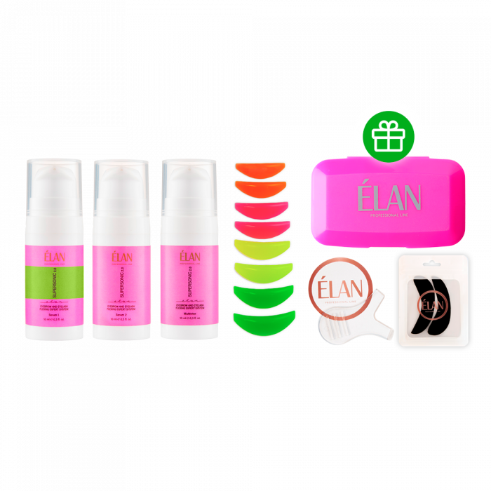 Kirpik laminasyonu için profesyonel set