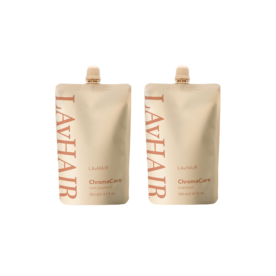 LAVHAIR ChromaCare: boyalı saçlar için renk koruma ve nemlendirici etkili set (250ml+250ml)